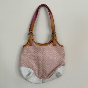 Authentic Pink coach hobo bag